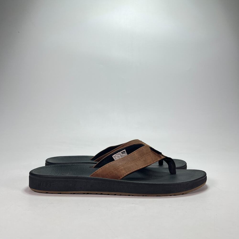 Reef Journeyer Brown Black Casual Outdoor Flip Flop Thong Sandals Men’s Size 7
